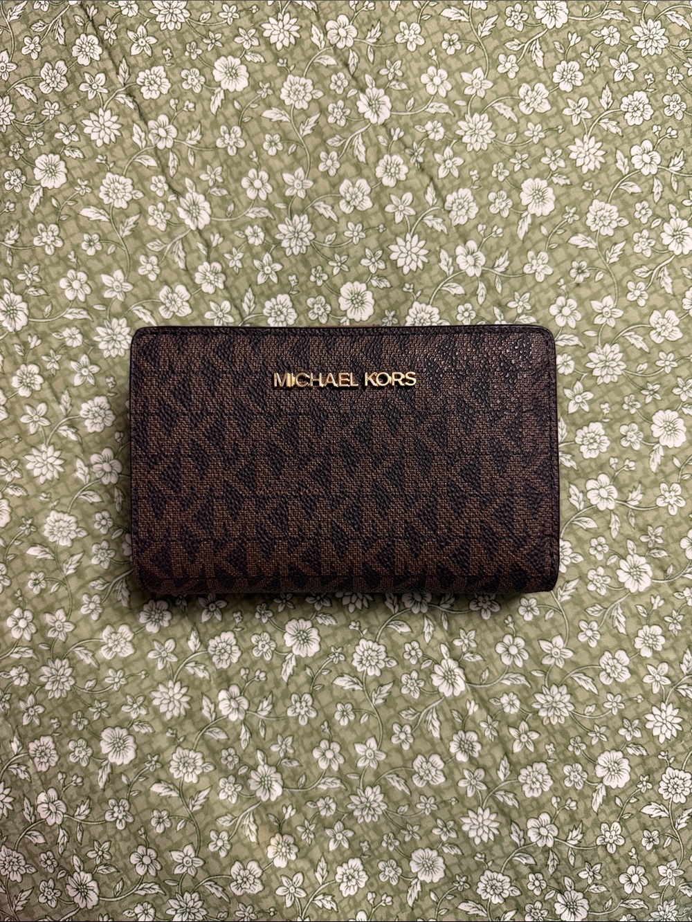 Michael Kors Dark Brown Medium Signature Wallet